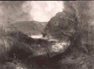 Downpour In The Mts by George Loring Brown
