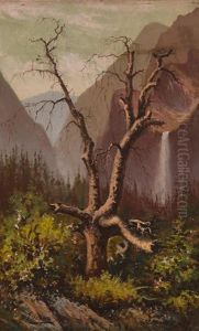 Tree Near Bridal Veil Falls, Tree In Yosemite Valley (a Pair) Each by Grafton Tyler Brown