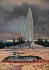 Castle Geyser, Yellowstone Park by Grafton Tyler Brown