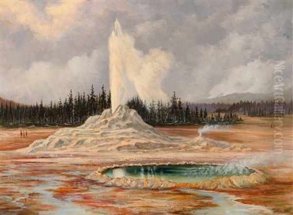 Castle Geyser And Well, Yellowstone - view 1