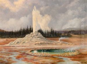Castle Geyser And Well, Yellowstone by Grafton Tyler Brown