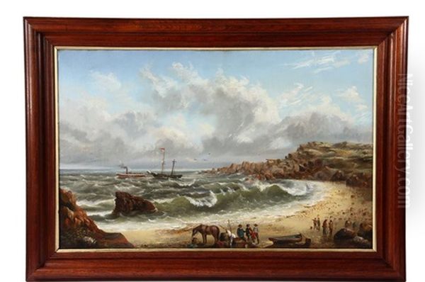 Ship Salvage In The Cove, Cape Elizabeth, Maine - view 1