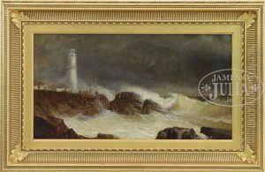 Coastal Landscape Of Portland Light by Harrison Bird Brown