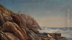 The Artist Overlooking Casco Bay by Harrison Bird Brown