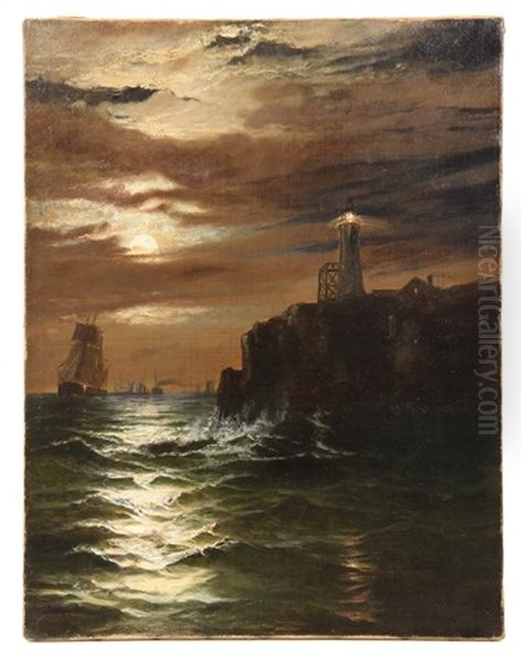 Portland Head Light At Night, Cape Elizabeth, Maine - view 1