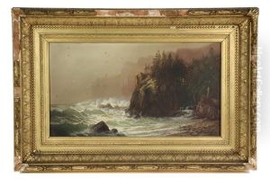 Stormy Waters, Maine Coast Cliffs by Harrison Bird Brown