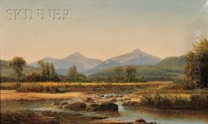 View With Cows In A Valley (new Hampshire?) by Harrison Bird Brown