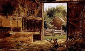 View From Inside The Barn by Harrison Bird Brown