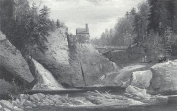 Picnic At Snow Falls, South Paris, Maine - view 1