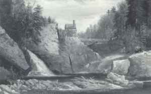 Picnic At Snow Falls, South Paris, Maine by Harrison Bird Brown