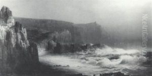 Climbing The Cliffs, Grand Manan by Harrison Bird Brown