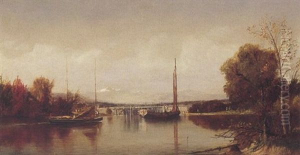 View To The White Mountains From The Locks, Naples, Maine - view 1