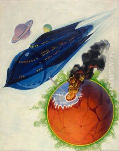 Life Eternal, Thrilling Wonder Stories Cover, February 1938 by Howard V. Brown