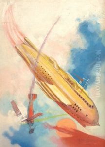 Men From Space, Popular Magazine, Pulp Cover, December by Howard V. Brown