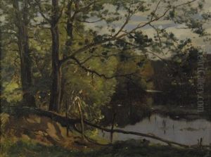 Landscape With Pond by J. Appleton Brown