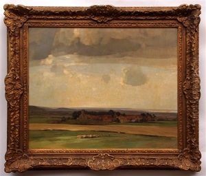 The Little Village (morston) by Sir John Alfred Arnesby Brown