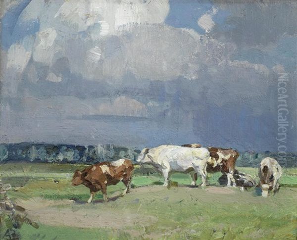 Sunlit Cattle, Haddiscoe - view 1