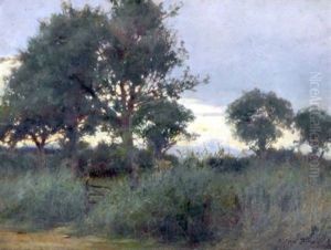 Landscape At Dusk by Sir John Alfred Arnesby Brown