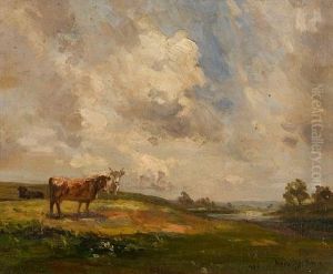Landscape With Cows by Sir John Alfred Arnesby Brown