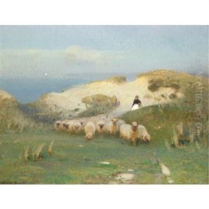 On The Dunes Near St. Ives by Sir John Alfred Arnesby Brown