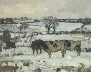 Cattle In A Winter Landscape Cattle In A Winter Landscape