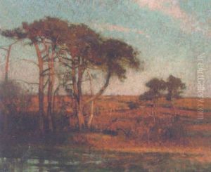 Sunrise Over An Autumnal Landscape by Sir John Alfred Arnesby Brown