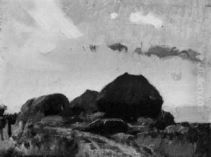 Haystacks by Sir John Alfred Arnesby Brown