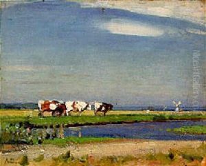 Extensive Summer Landscape With Cattle Extensive Summer Landscape With Cattle