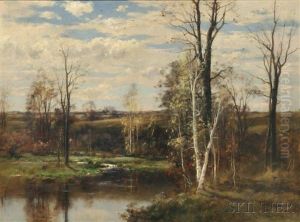 Water Meadow In Autumn by John Appleton Brown