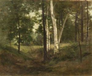 Quiet Grove With Birch Trees by John Appleton Brown
