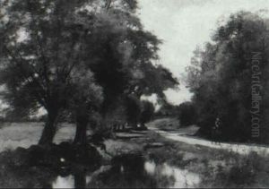 Old Road Near Paris by John Appleton Brown