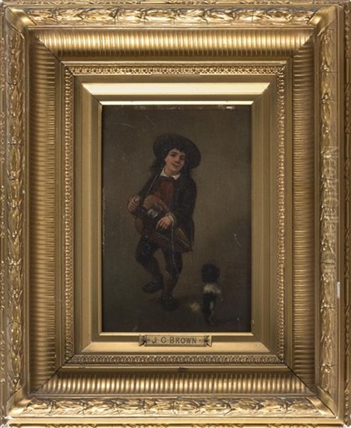 Study Of A Young Musician And His Dog - view 1
