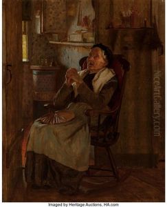 Twas Long Ago, Circa 1903 by John George Brown