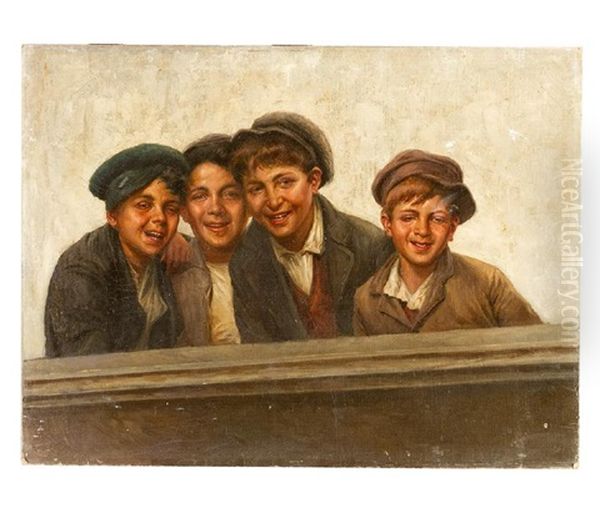 Four Smiling Boys - view 1
