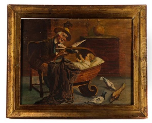 Pigeons And Bassinet - view 1