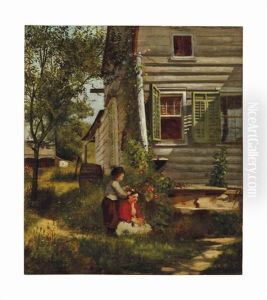 Pleasant Hours Of Childhood (backyard Playmates) by John George Brown