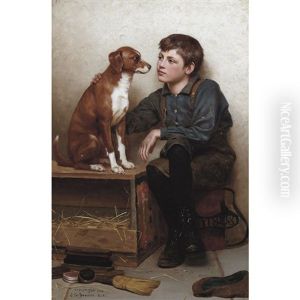 Shoe Shine Boy With Dog by John George Brown