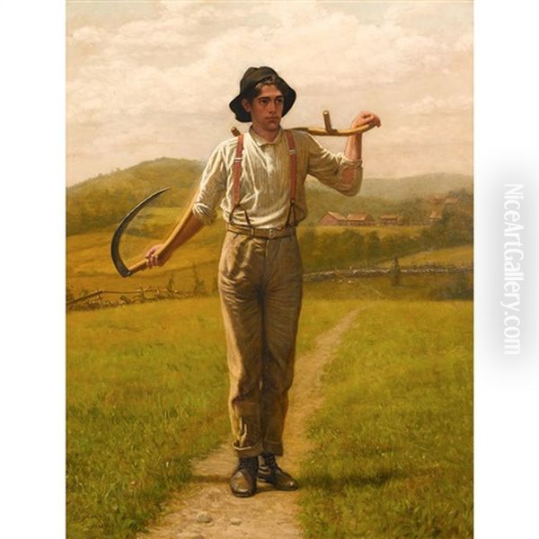 Fieldhand With Scythe - view 1