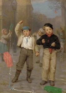 Kite Fliers by John George Brown