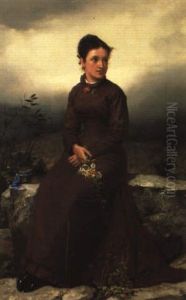 Portrait Of A Young Woman by John George Brown
