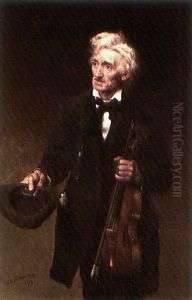 A Street Musician by John George Brown