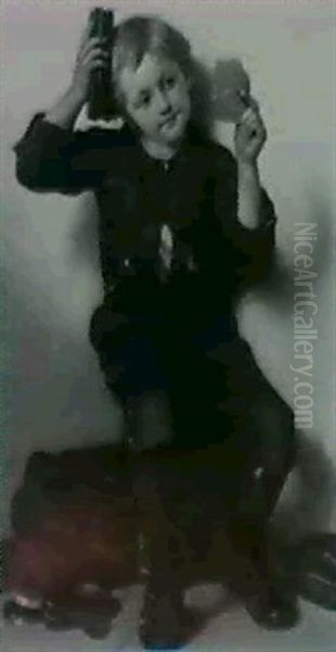 Shoeshine Boy Combing His Hair - view 1
