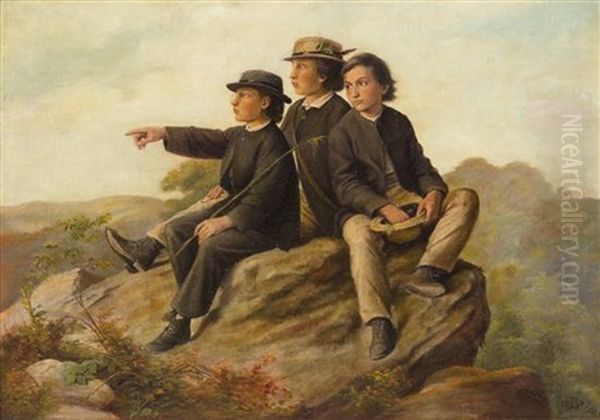 Boys On Mountain, 1869 - view 1