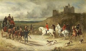 Le Depart A La Chasse by John Lewis Brown