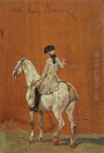 Cavalier En Costume Louis Xv by John Lewis Brown