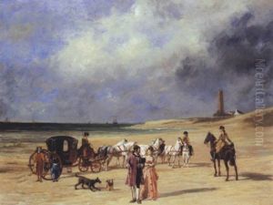 Promenade Sur La Plage by John Lewis Brown