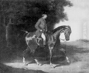 Portrait D'un Chasseur A Cheval by John Lewis Brown