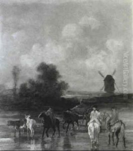 Le Passage Du Gue by John Lewis Brown