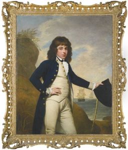 Portrait Of William Leyborne Popham, R.n. (died 1790), When Aged Seventeen, In Naval Uniform by Mather Brown