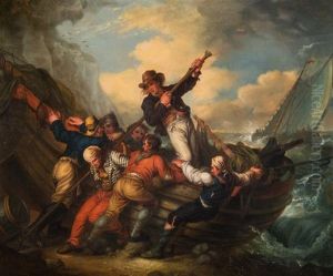 Smugglers Pushing Off Their Boat